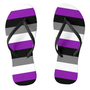Asexueller Stolz, LGBTQ-Stolz, gestreifte Printwer Badesandalen