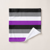Asexueller Stolz, LGBTQ-Stolz, gestreifte Printwer Badhandtuch Set (Waschlappen)