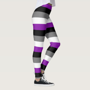 Asexueller Stolz, LGBTQ-Stolz, gestreifte Printwer Leggings