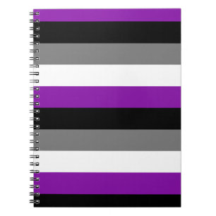 Asexueller Stolz, LGBTQ-Stolz, gestreifte Printwer Notizblock