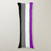 Asexueller Stolz, LGBTQ-Stolz, gestreifte Printwer Seitenschläferkissen (Vorderseite Vertikal)