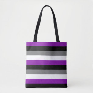 Asexueller Stolz, LGBTQ-Stolz, gestreifte Printwer Tasche
