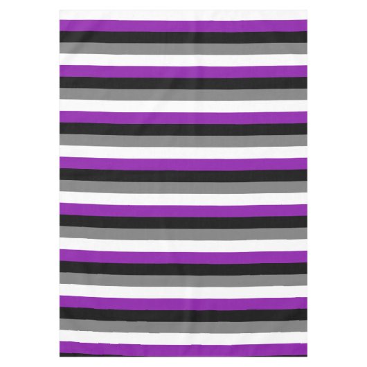 Asexueller Stolz, LGBTQ-Stolz, gestreifte Printwer Tischdecke (Vorderseite)