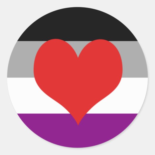 Asexueller Stolz Runder Aufkleber (Vorderseite)