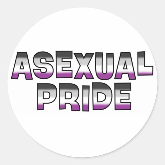 Asexueller Stolz Runder Aufkleber (Vorderseite)