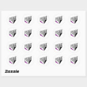 Asexueller Stolz Runder Aufkleber (Blatt)