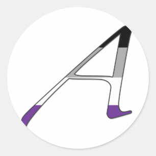 Asexueller Stolz "Scarlet" Buchstabe A Runder Aufkleber