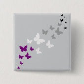 Asexueller Stolz Schmetterlingsweg Button (Vorderseite)