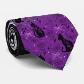 Asexueller Stolz schwarze Katze - Mystische Hexe Krawatte (Gerollt)