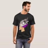 Asexueller Stolz Sonnenblume Mädchen Asexual Flag T-Shirt (Vorne ganz)