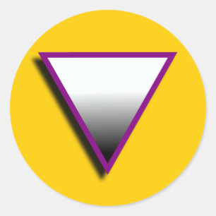 ASEXUELLES DREIECKSYMBOL 3D RUNDER AUFKLEBER