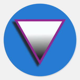 ASEXUELLES DREIECKSYMBOL 3D RUNDER AUFKLEBER