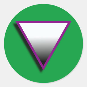 ASEXUELLES DREIECKSYMBOL 3D RUNDER AUFKLEBER