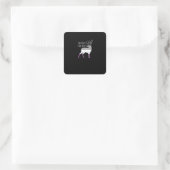 Asexuelles Flagge Oh Hirsch Queer Stolz Lustiges L Quadratischer Aufkleber (Tasche)