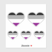 Asexuelles Herz Aufkleber (Blatt)