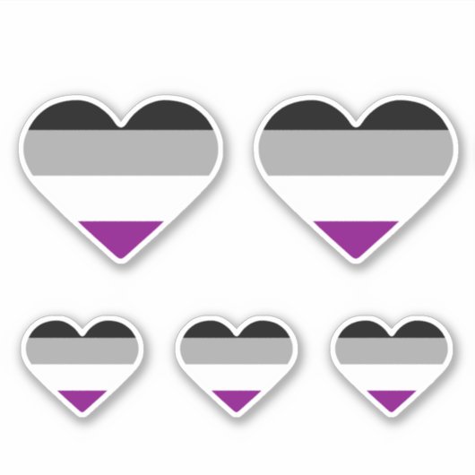 Asexuelles Herz Aufkleber (Vorderseite)