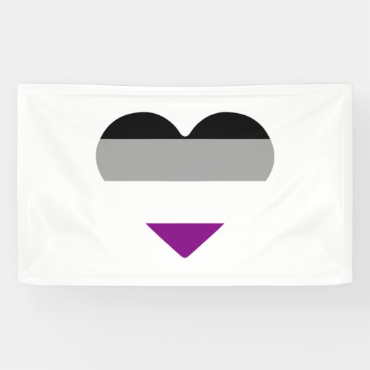 Asexuelles Herz Banner (Horizontal)
