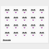 Asexuelles Herz Runder Aufkleber (Blatt)