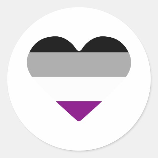 Asexuelles Herz Runder Aufkleber (Vorderseite)