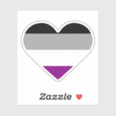 Asexuelles Herzstück Aufkleber (Blatt)
