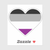 Asexuelles Herzstück Aufkleber (Blatt)