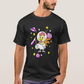 Asexuelles Huhn im Weltraum T-Shirt (Vorderseite)