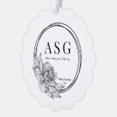 ASG-Logo mit Datum-Ornament-Karte Ornament Karte (Links)