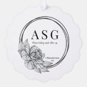 ASG-Logo mit Datum-Ornament-Karte Ornament Karte (Vorderseite)