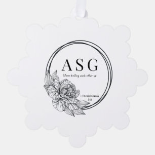 ASG Snowflake-Ornament mit Logo Ornament Karte