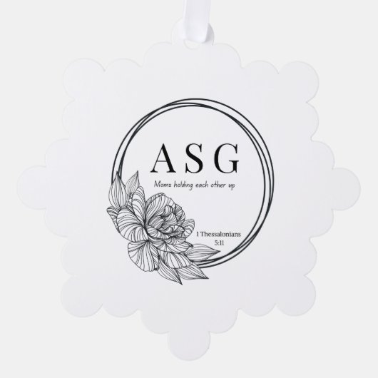 ASG Snowflake-Ornament mit Logo Ornament Karte (Vorderseite)