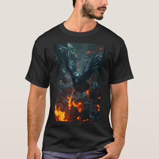 Ash and Ember – Crow of Rebirth T-Shirt | Dark Cur (Vorderseite)