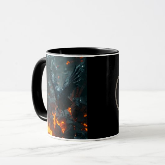 Ash and Ember – Rebirth Crow Mug | Dark Curiosity  Tasse (Vorderseite Links)