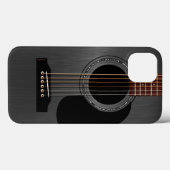Ash Black Acoustic Guitar Case-Mate iPhone Hülle (Rückseite (Horizontal))
