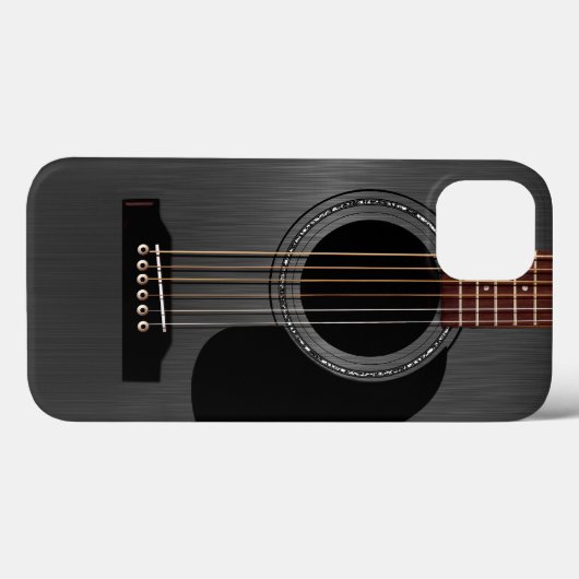 Ash Black Acoustic Guitar Case-Mate iPhone Hülle (Rückseite (Horizontal))