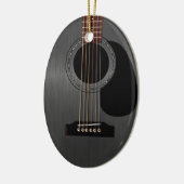 Ash Black Acoustic Guitar Keramik Ornament (Links)