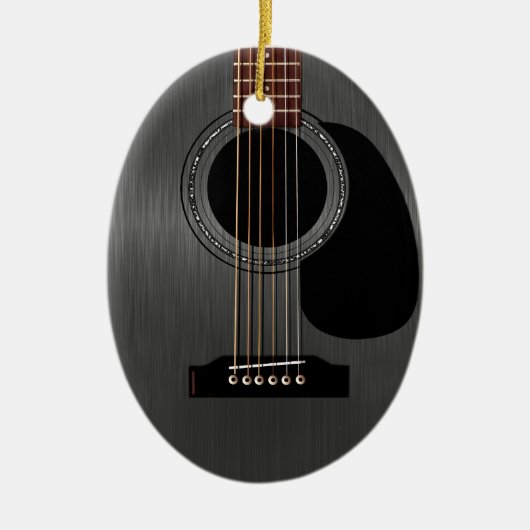 Ash Black Acoustic Guitar Keramik Ornament (Vorne)