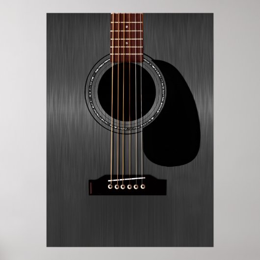 Ash Black Acoustic Guitar Poster (Vorne)
