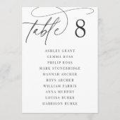 Ash Black + White | Tischnummer + Gast-Namen (Rückseite)