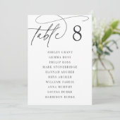 Ash Black + White | Tischnummer + Gast-Namen (Stehend Vorderseite)