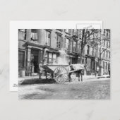 Ash Cart New York 1896 Postkarte (Vorne/Hinten)