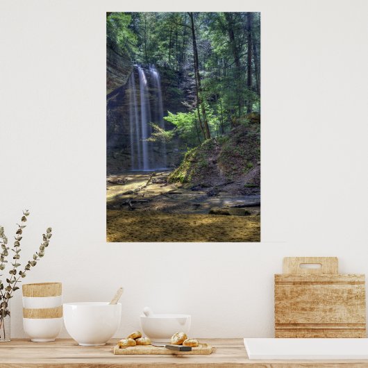Ash Cave Falls Print Poster (Küche)