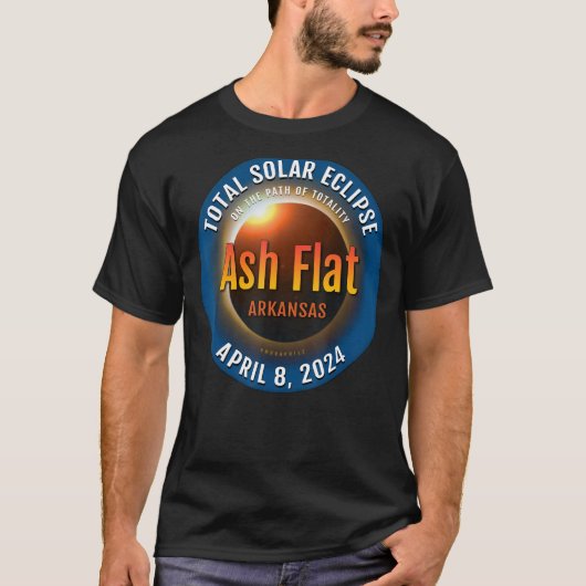 Ash Flat Arkansas AR Total Solar Eclipse 2024 3 T-Shirt (Vorderseite)