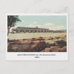 Ash Fork, Arizona Eisenbahn, Escalante Hotel 1900e Postkarte