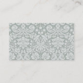 Ash Grau; Grau Damaskusmuster; Chalkboard-Aussehen Visitenkarte (Rückseite)