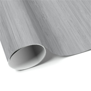 Ash Gray Bamboo Wood Grain Look Geschenkpapier