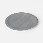 Ash Gray Bamboo Wood Grain Look Pappteller (Schrägansicht)