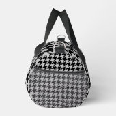 Ash Gray Black Hahnentrittmuster Karo Duffle Bag (Rechts)