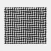 Ash Gray Black Hahnentrittmuster Karo Fleecedecke (Vorderseite (Horizontal))