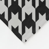 Ash Gray Black Hahnentrittmuster Karo Fleecedecke (Ecke)