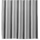 Ash Gray Black White Stripes Pattern   Duschvorhang (Vorderseite)